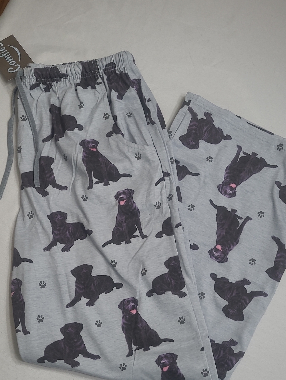 Comfies Black Lab PJ Pants.  NWT. Large